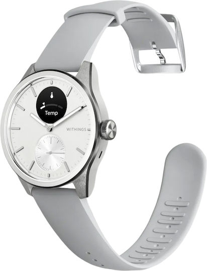 Withings ScanWatch 2 Stainless Steel 42mm Αδιάβροχο με Παλμογράφο (Λευκό) - Image 4