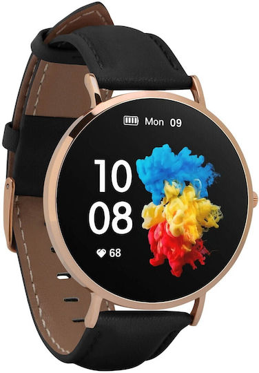 Garett Verona 50mm Smartwatch με Παλμογράφο (Χρυσό / Μαύρο) - Image 4