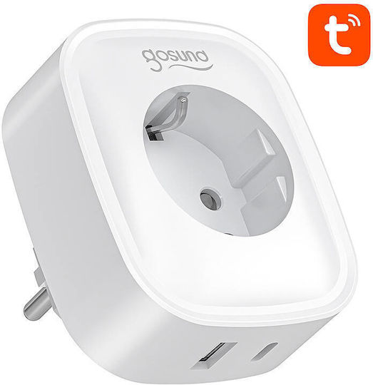 Gosund Smart Μονόπριζο με 1 USB-A και 1 USB-C 989E50 - Image 3