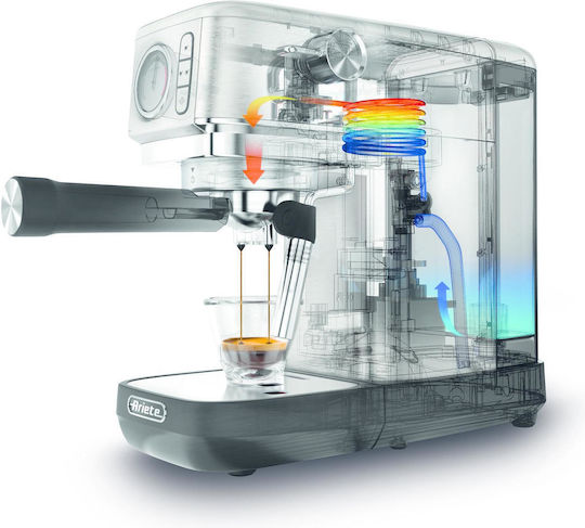 Ariete 1381/10 Μηχανή Espresso 1300W Πίεσης 15bar Ασημί - Image 3