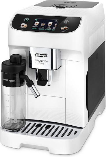 De'Longhi Magnifica Plus Αυτόματη Μηχανή Espresso 1450W Πίεσης 15bar για Cappuccino με Μύλο Άλεσης Λευκή - Image 2