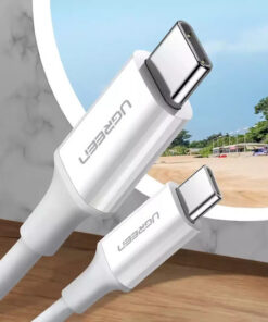 Alternative view of Ugreen US264 USB 2.0 Cable USB-C male - USB-C 60W Λευκό 0.5m (60517)