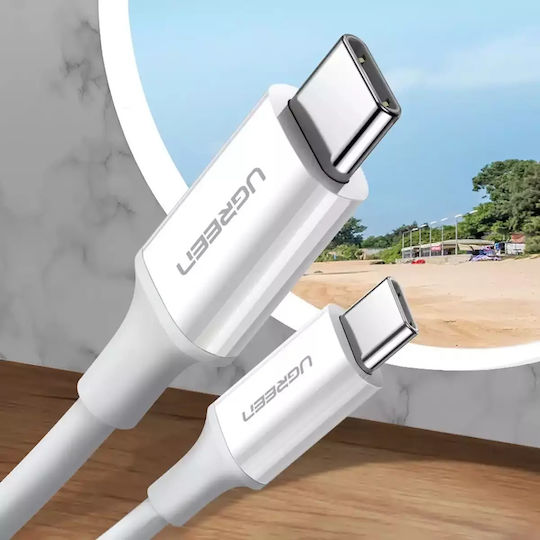 Ugreen US264 USB 2.0 Cable USB-C male - USB-C 60W Λευκό 0.5m (60517) - Image 2