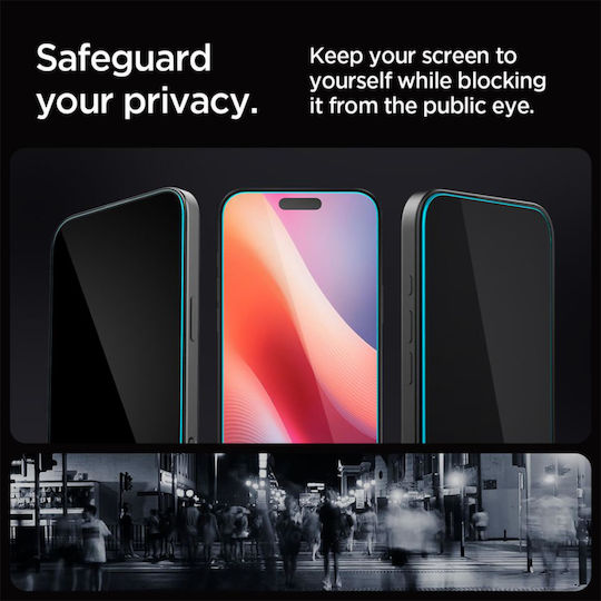 Spigen GLAS.tR EZ Fit Privacy Tempered Glass 2τμχ (iPhone 17 Pro Max / iPhone 16 Pro Max) AGL07908 - Image 10
