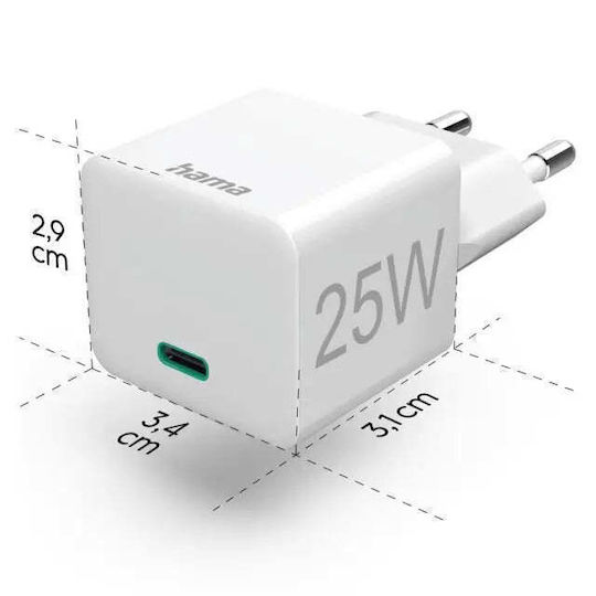 HAMA Φορτιστής Χωρίς Καλώδιο με Θύρα USB-C 25W Quick Charge 3.0 Λευκός (00201652) - Image 10