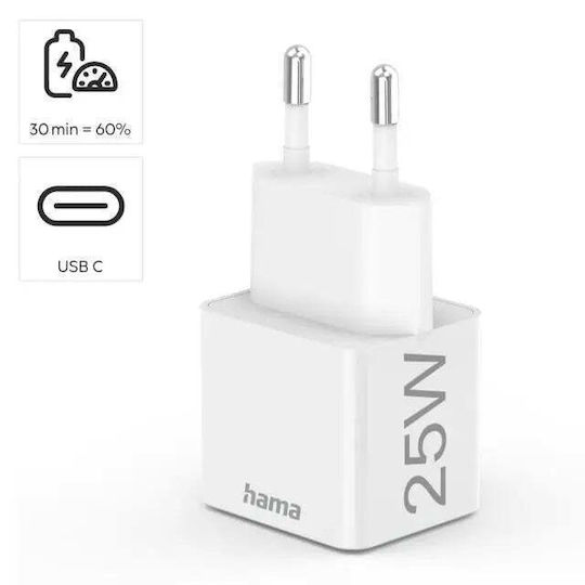 HAMA Φορτιστής Χωρίς Καλώδιο με Θύρα USB-C 25W Quick Charge 3.0 Λευκός (00201652) - Image 8