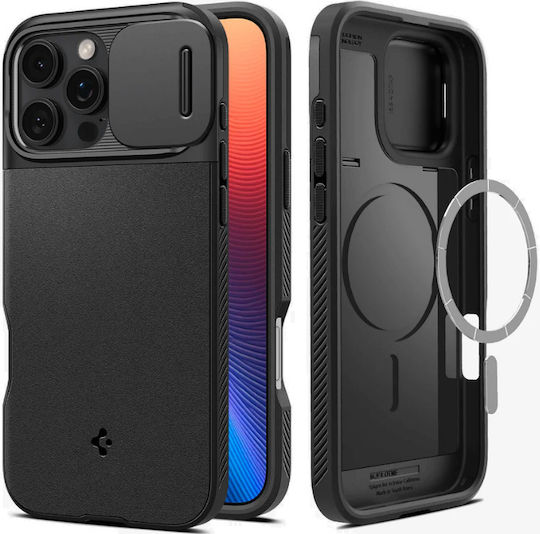 Spigen Optik Armor (MagFit) Back Cover Σιλικόνης 2mm Μαύρο (iPhone 16 Pro Max) ACS08015 - Image 9