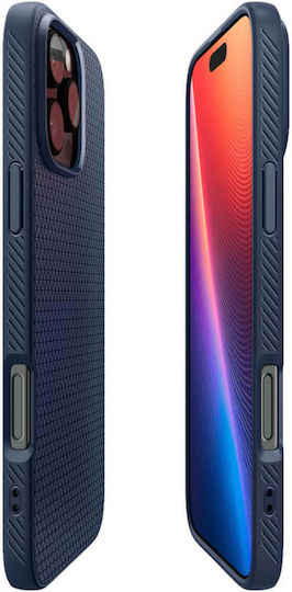 Spigen Liquid Air Back Cover Σιλικόνης Σετ με Τζαμάκι Navy Μπλε (iPhone 16 Pro Max) ACS07989 - Image 3