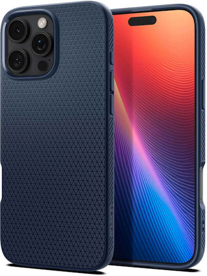 Spigen Liquid Air Back Cover Σιλικόνης Σετ με Τζαμάκι Navy Μπλε (iPhone 16 Pro Max) ACS07989 - Image 2