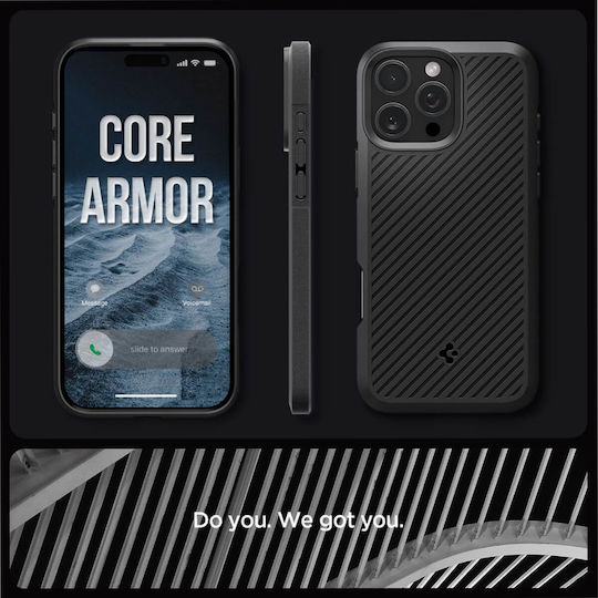 Spigen Core Armor Back Cover Σιλικόνης 1.2mm Μαύρο (iPhone 16 Pro) ACS08157 - Image 11