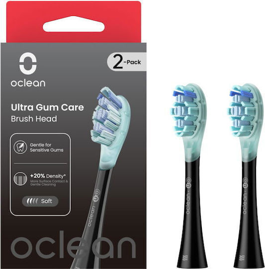 OClean Ultra Gum Care Ανταλλακτικές Κεφαλές για Ηλεκτρική Οδοντόβουρτσα Black 2τμχ - Image 2