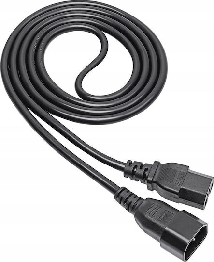 Akyga IEC C14 - IEC C15 Cable 1.8m Μαύρο AK-UP-06 - Image 2