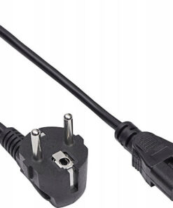Alternative view of Akyga Schuko - IEC C15 Cable 1.8m Μαύρο AK-UP-08