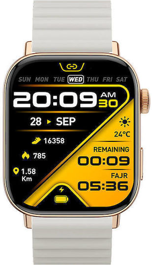 Colmi C8 Max Smartwatch με Παλμογράφο (Magnetic Bracelet Gold) - Image 2