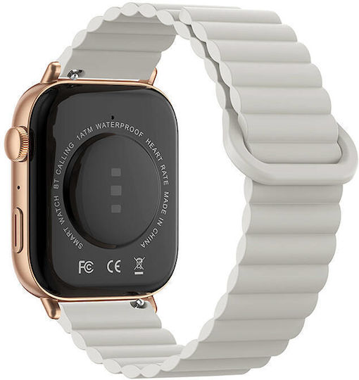 Colmi C8 Max Smartwatch με Παλμογράφο (Magnetic Bracelet Gold) - Image 3