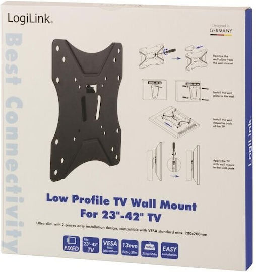 LogiLink BP0004 Βάση Τηλεόρασης Τοίχου έως 42" και 25kg - Image 3