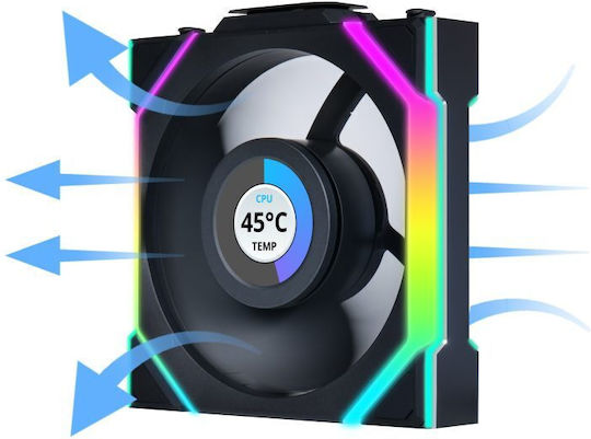 Lian Li UNIFAN SL Wireless LCD Reverse (Include Controller) Case Fan 120mm με RGB Φωτισμό 3τμχ - Image 5