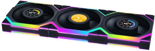 Lian Li UNIFAN SL Wireless LCD Reverse (Include Controller) Case Fan 120mm με RGB Φωτισμό 3τμχ - Image 6