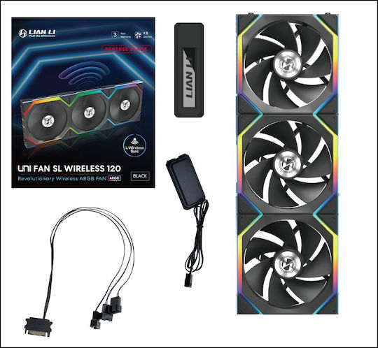Lian Li UNIFAN SL Wireless Reverse (Include Controller) Case Fan 120mm με RGB Φωτισμό 3τμχ - Image 7
