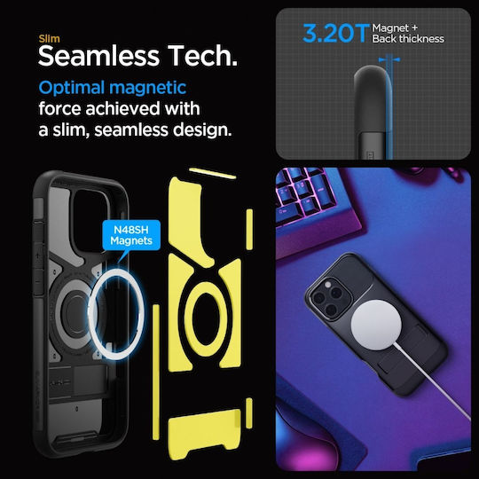 Spigen Slim Armor MagFit Back Cover Πλαστικό 2mm Μαύρο (iPhone 16 Pro Max) ACS08034 - Image 11