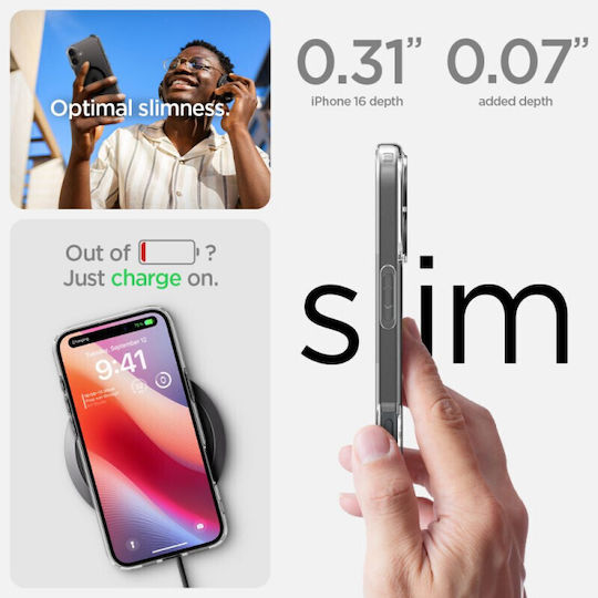 Spigen Ultra Hybrid MagFit Back Cover Πλαστικό 1.2mm Μαύρο (iPhone 16 Plus) ACS08076 - Image 10
