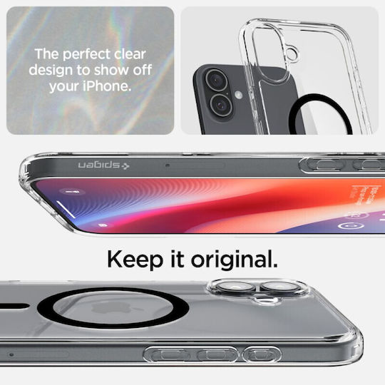 Spigen Ultra Hybrid MagFit Back Cover Πλαστικό 1.2mm Μαύρο (iPhone 16 Plus) ACS08076 - Image 8