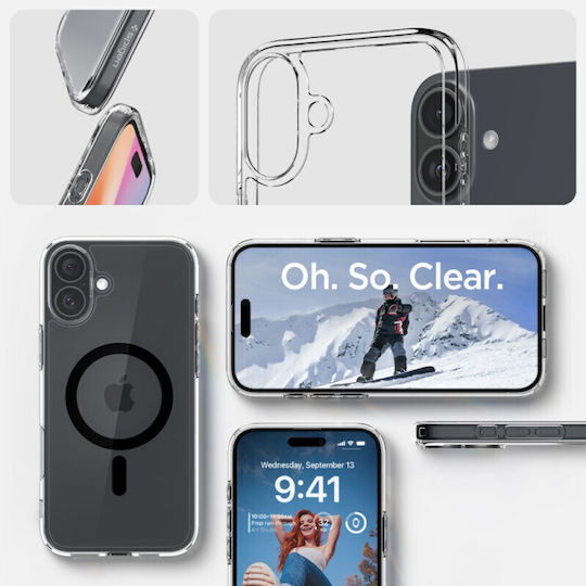 Spigen Ultra Hybrid MagFit Back Cover Πλαστικό 1.2mm Μαύρο (iPhone 16 Plus) ACS08076 - Image 11