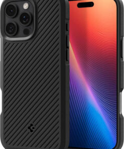 Alternative view of Spigen Core Armor Back Cover Σιλικόνης 1.2mm Μαύρο (iPhone 16 Pro Max) ACS08023