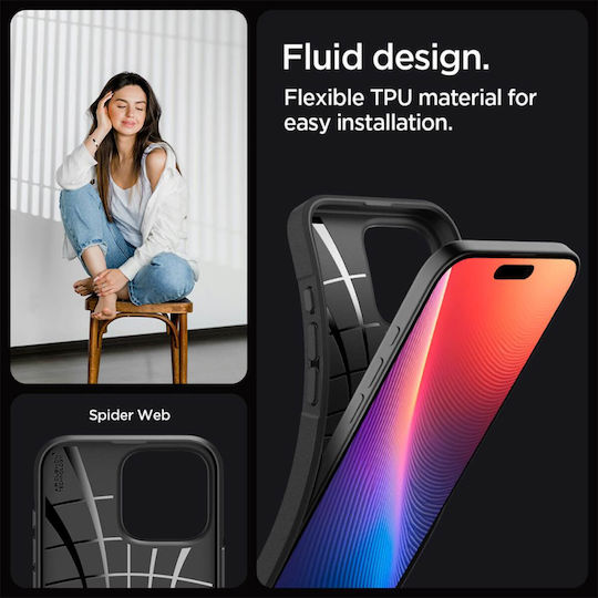 Spigen Core Armor Back Cover Σιλικόνης 1.2mm Μαύρο (iPhone 16 Pro Max) ACS08023 - Image 10