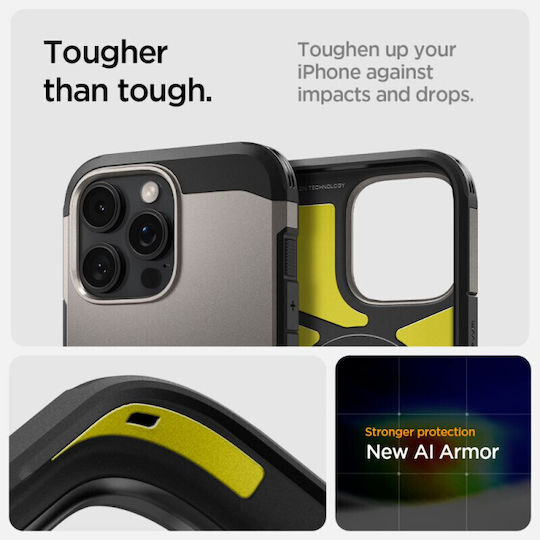 Spigen Tough Armor AI MagFit Back Cover Πλαστικό 2mm Gunmetal (iPhone 16 Pro Max) ACS08012 - Image 12