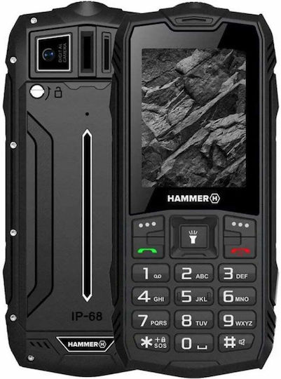 Hammer Rock Dual SIM Κινητό με Κουμπιά Μαύρο - Image 5
