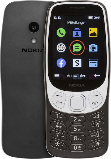 Nokia 3210 Dual SIM Κινητό με Κουμπιά (Αγγλικό Μενού) Grunge Black - Image 4