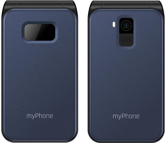 MyPhone Flip LTE Dual SIM Κινητό με Μεγάλα Κουμπιά Μπλε - Image 4