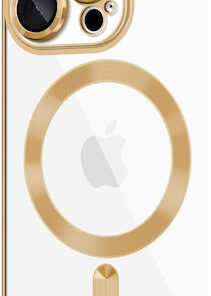 Alternative view of Tech-Protect Magflex Back Cover Tempered Glass Shiny Gold (iPhone 16 Pro) 123494