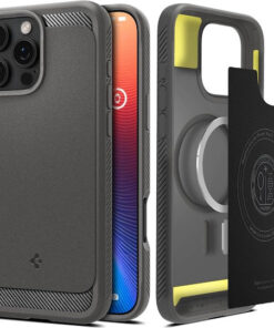 Alternative view of Spigen Rugged Armor MagFit Back Cover Πλαστικό 2mm Γκρι (iPhone 16 Pro) ACS08116