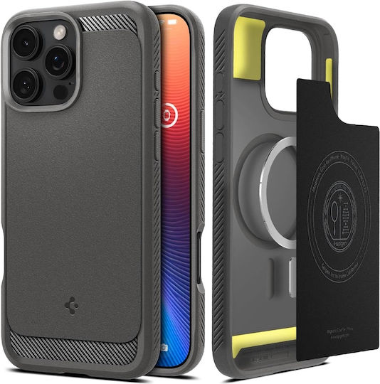 Spigen Rugged Armor MagFit Back Cover Πλαστικό 2mm Γκρι (iPhone 16 Pro) ACS08116 - Image 2