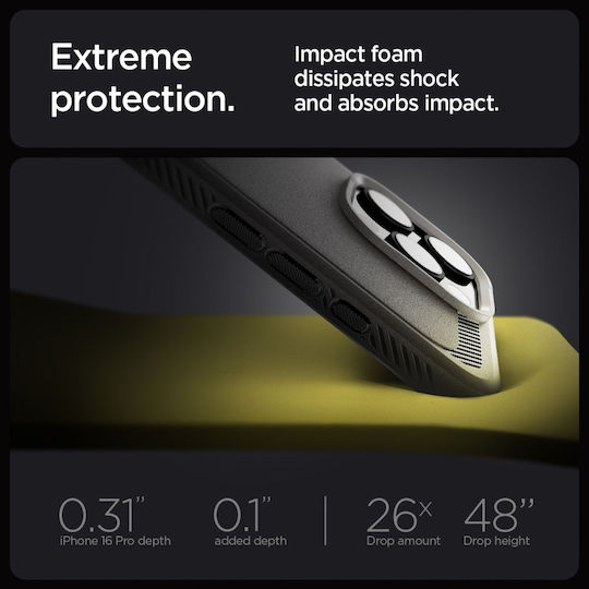Spigen Rugged Armor MagFit Back Cover Πλαστικό 2mm Γκρι (iPhone 16 Pro) ACS08116 - Image 10