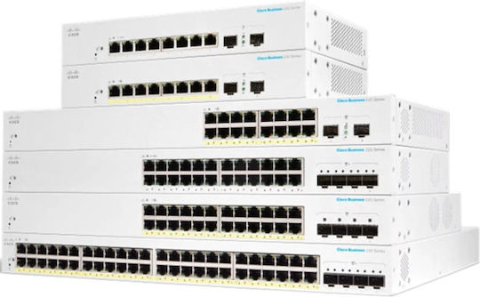 Cisco CBS220-8FP-E-2G Unmanaged L2 PoE+ Switch με 8 Θύρες Gigabit (1Gbps) Ethernet και 2 SFP Θύρες - Image 3