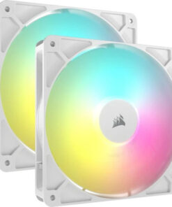 Corsair RS140 Case Fan με ARGB Φωτισμό και Σύνδεση 4-Pin PWM 2τμχ Λευκό
