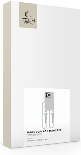 Tech-Protect Magnecklace Back Cover Σιλικόνης Γκρι (iPhone 16 Pro Max) - Image 4