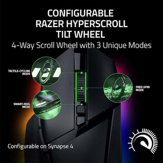 Razer Basilisk V3 Pro 35K Ασύρματο RGB Gaming Ποντίκι 35000 DPI Μαύρο - Image 7
