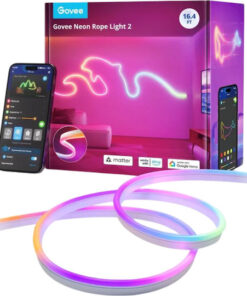 Govee Smart Ταινία LED Neon Rope Light 2 Wi-Fi RGB Φως 3m Neon Flex με Τροφοδοτικό H61D3