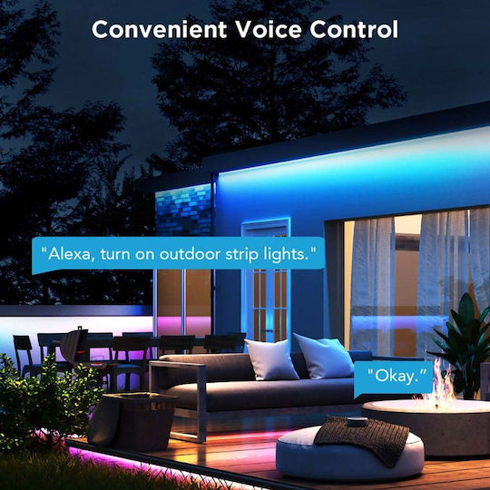 Govee Αδιάβροχη Smart Ταινία LED Wi-Fi RGBW Φως 10m με Τροφοδοτικό H70A13D1 - Image 8