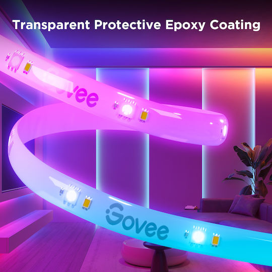 Govee Smart Ταινία LED Wi-Fi RGB Φως 10m με Τροφοδοτικό H612CCD1 - Image 7
