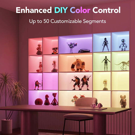Govee Smart Ταινία LED Wi-Fi 24V RGB Φως 1m H100E0D1 - Image 5