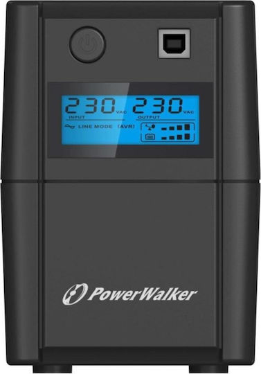 Powerwalker VI 650 SE LCD UPS Line-Interactive 650VA 360W με 2 Schuko Πρίζες - Image 3