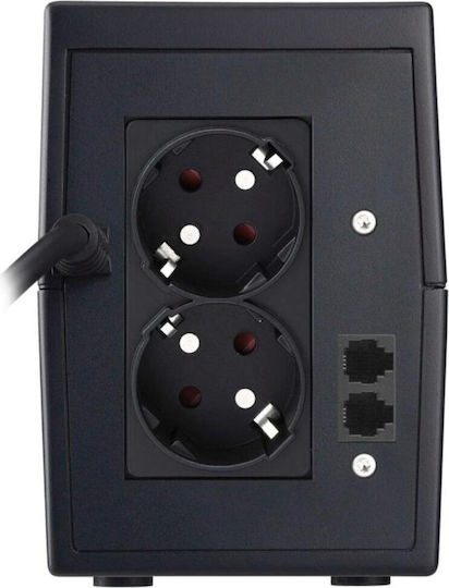 Powerwalker VI 650 SE LCD UPS Line-Interactive 650VA 360W με 2 Schuko Πρίζες - Image 4