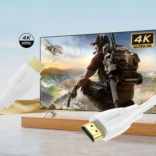 Unitek HDMI 2.0 Cable HDMI male - HDMI male 1.8m Λευκό - Image 4