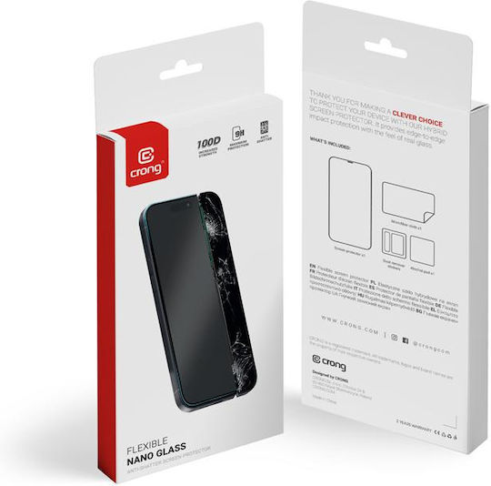 Crong Tempered Glass Μαύρο (iPhone 15 Plus / 16 Plus) CRG-NANO-IP67 - Image 2