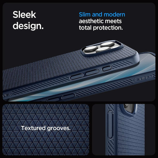 Spigen Liquid Air Back Cover Σιλικόνης 0.3mm Navy Μπλε (iPhone 16 Pro) ACS08118 - Image 11